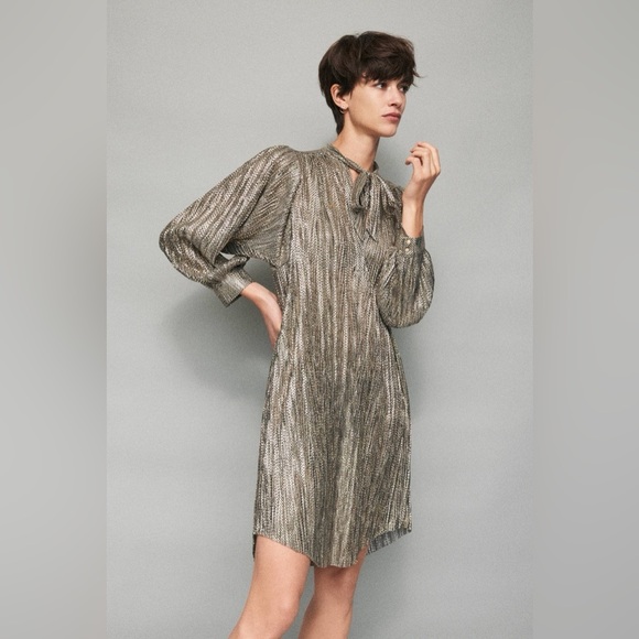 SABINA MUSÁYEV Tied Shimmer Tunic dress size small - Picture 13 of 16